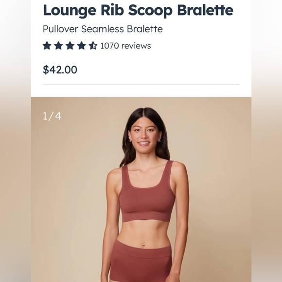 NWT HARPER WILDE Lounge Rib Scoop Bralette size XL - Picture 3 of 5